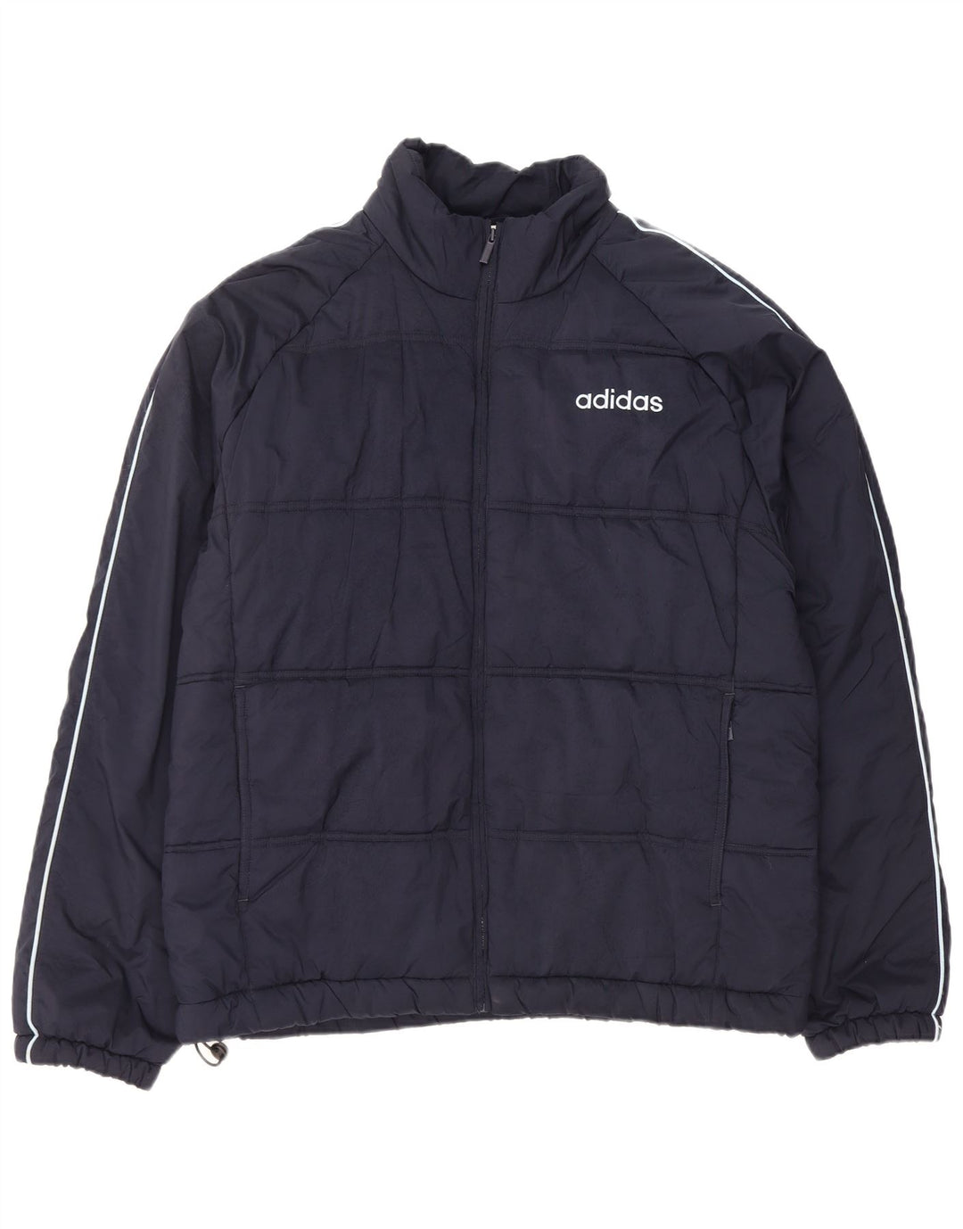 Adidas Herren Wattierte Jacke UK 42 XL Marineblau Polyester