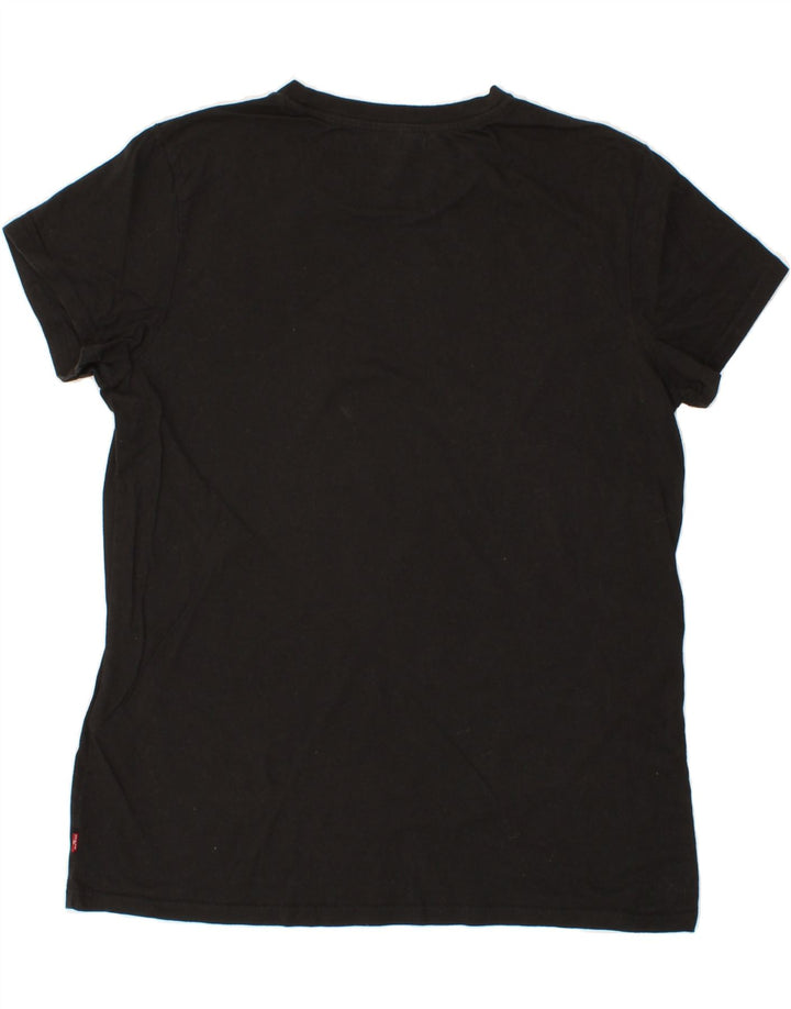 LEVI'S Mens Graphic T-Shirt Top Large Black Cotton Vintage Levi's and Second-Hand Levi's from Messina Hembry 