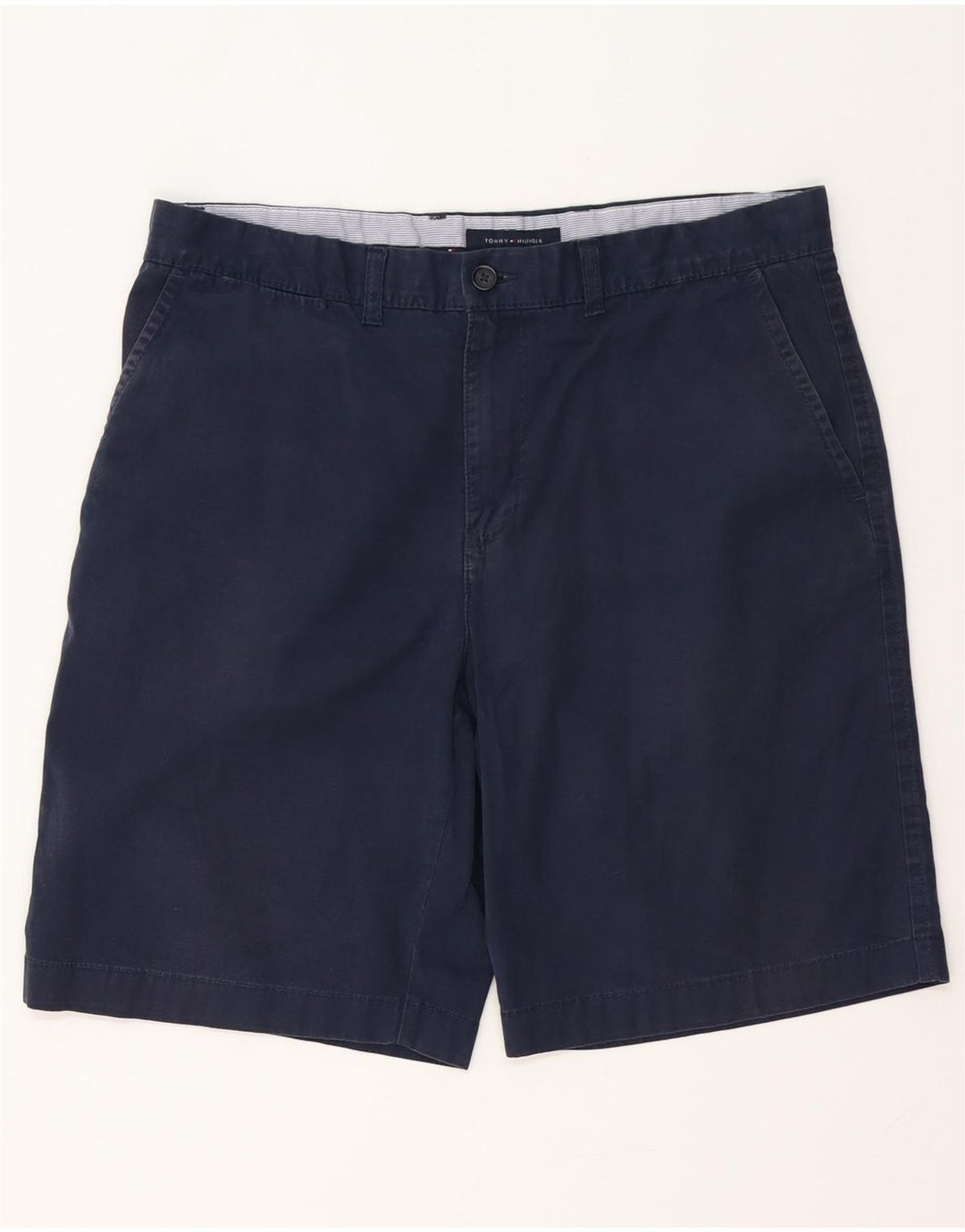 TOMMY HILFIGER Herren Chino Shorts W36 Große Marineblaue Baumwolle