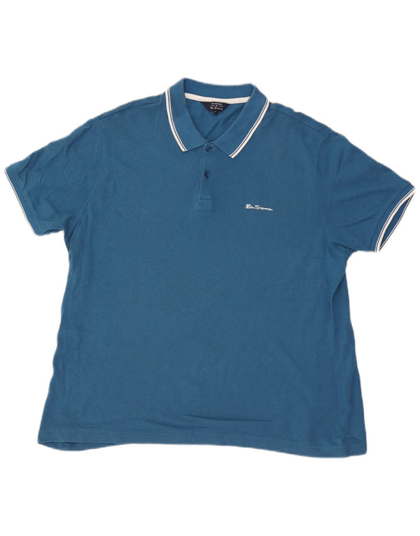 Ben Sherman Herren Poloshirt XL Blau Baumwolle