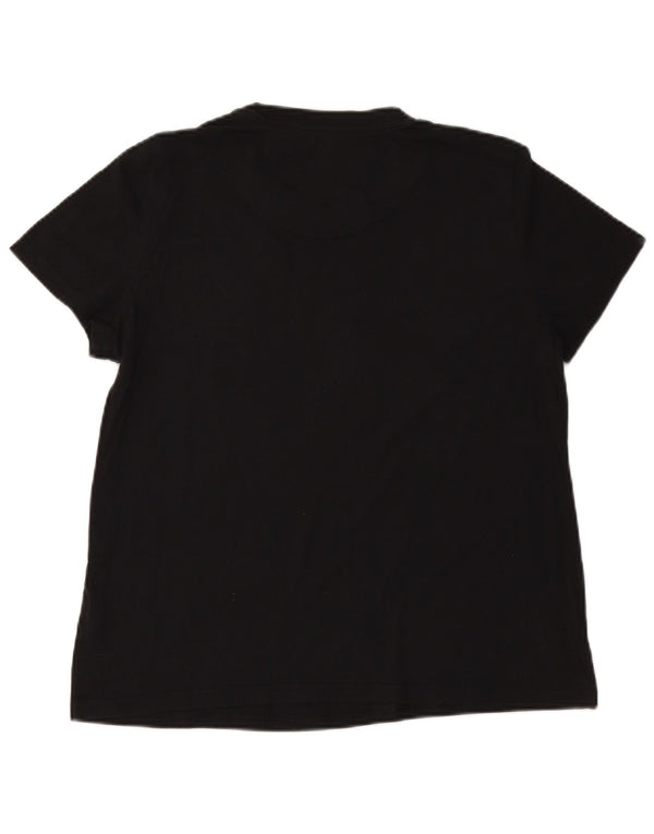 ADIDAS Damen Grafik T-Shirt Top UK 20/22 XL Schwarz Baumwolle