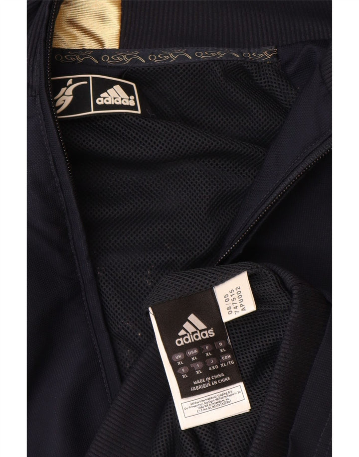 Adidas Herren Regenjacke UK 42 XL Marineblau Polyester