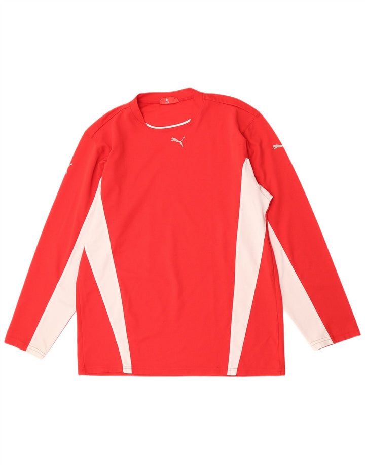 Puma Herren Top Langarm XL Rot Farbblock