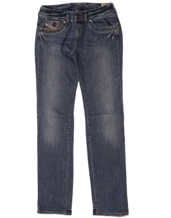 Diesel Damen Ronhar Straight Jeans W32 L34 Blaue Baumwolle