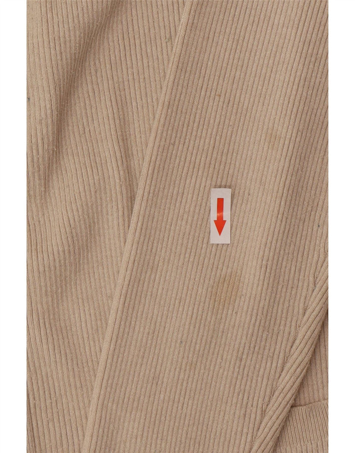 Marks & Spencer Womens Open Cardigan Sweater UK 14 Medium Beige Viscose