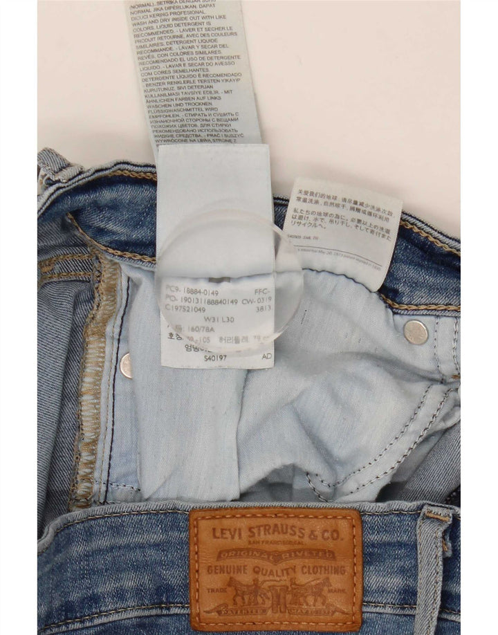 Levi's Damen 712 Crop Slim Jeans W31 L25 Blaue Baumwolle