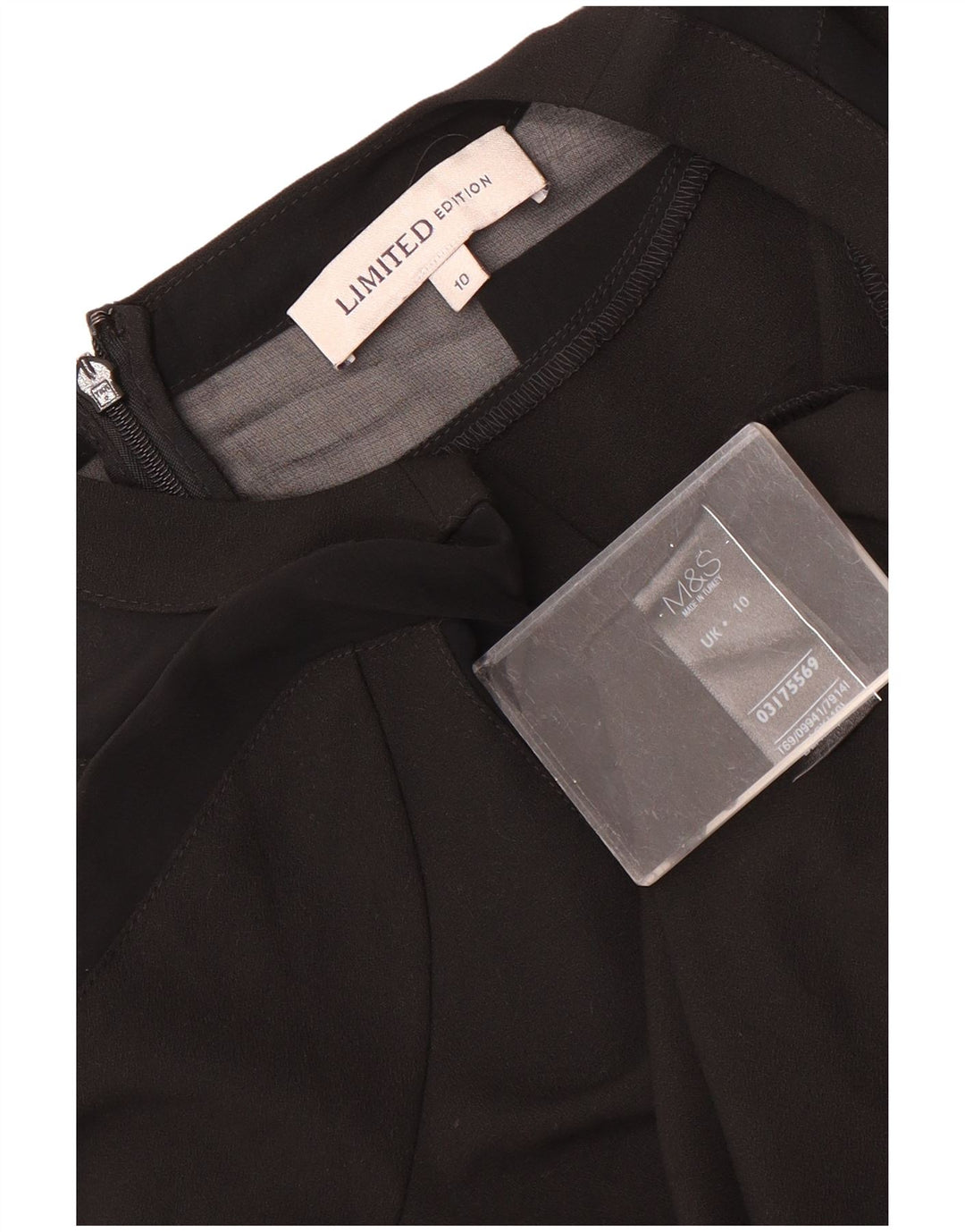 Marks & Spencer Damen-Etuikleid mit 3/4-Ärmeln, Größe S, Schwarz, Polyester