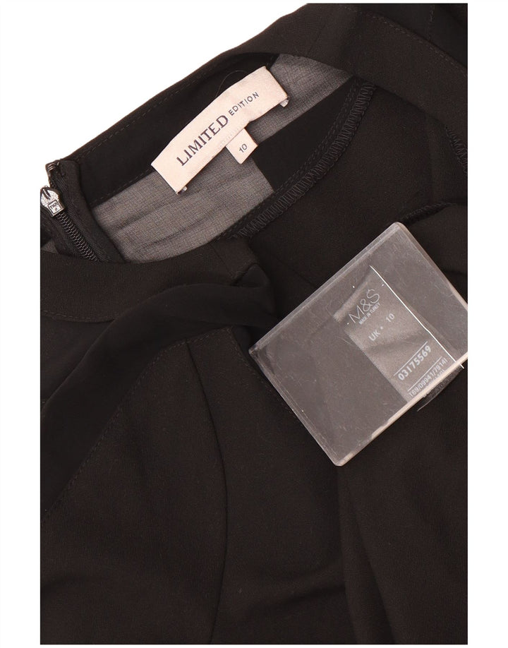 Marks & Spencer Damen-Etuikleid mit 3/4-Ärmeln, Größe S, Schwarz, Polyester