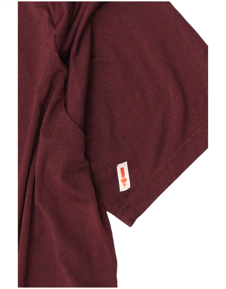 Mountain Warehouse Herren-T-Shirt-Oberteil, groß, burgunderrotes Polyester