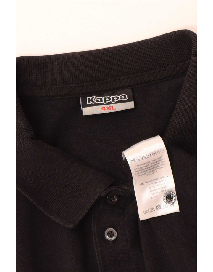 Kappa Herren Poloshirt 4XL Schwarz Baumwolle