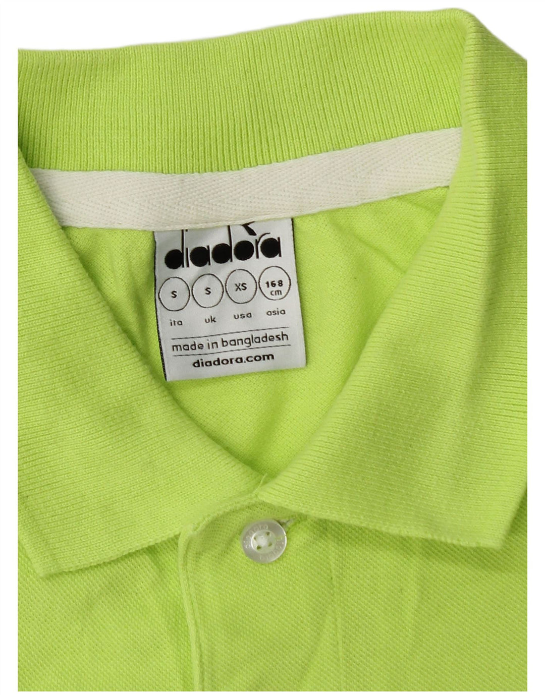 DIADORA Herren-Poloshirt, klein, grüne Baumwolle
