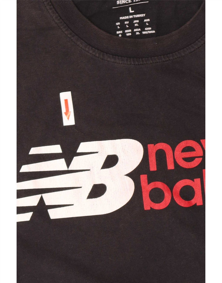 New Balance Herren-T-Shirt mit Grafik, Größe L, Schwarz