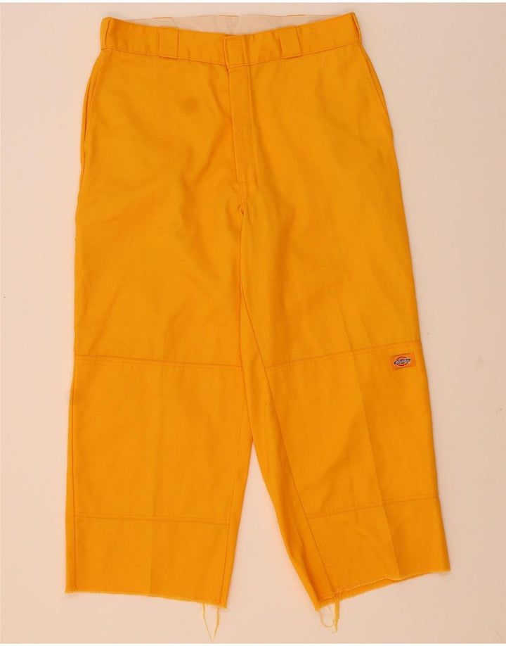 Dickies Herren Crop Cargo Hose W34 L24 Gelbes Polyester