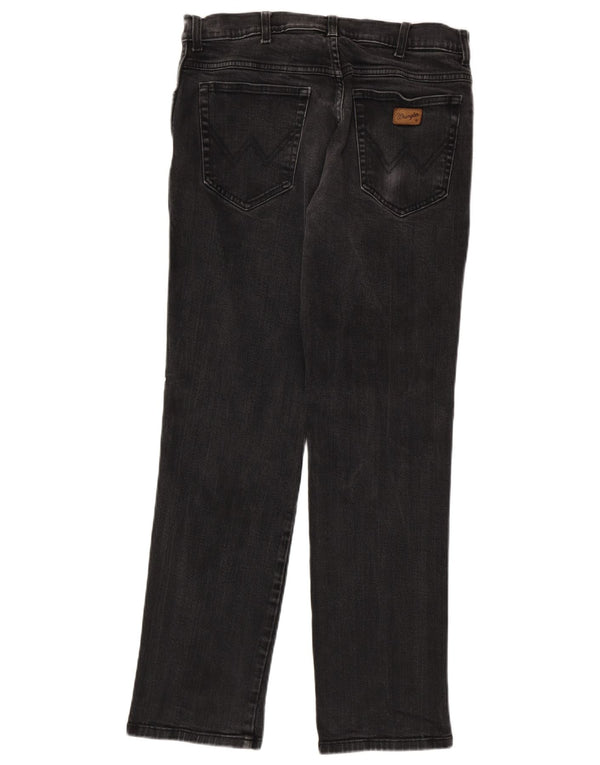 Wrangler Herren Texas Stretch Straight Jeans W34 L31 Graue Baumwolle