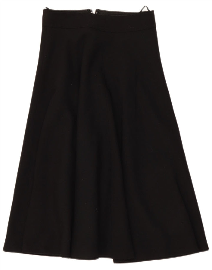 Vintage Damen A-Linien-Rock mit hoher Taille, W28, mittelschwarz