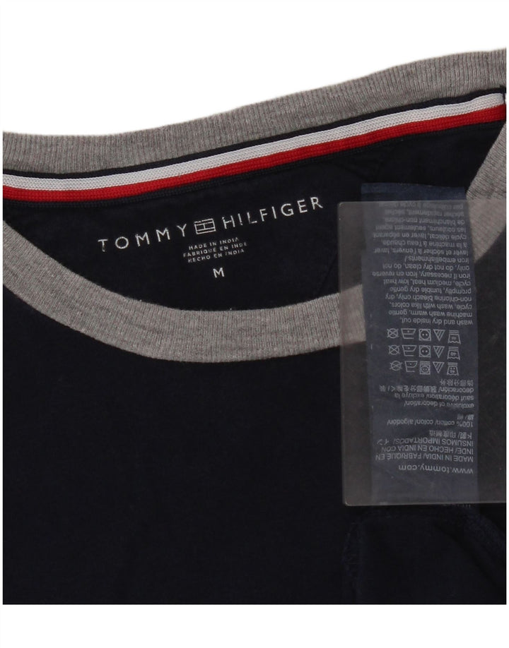 Tommy Hilfiger Herren-T-Shirt mit Grafik, mittelmarineblaue Baumwolle