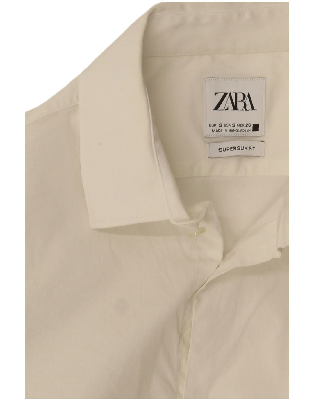 Zara Herren Super Slim Fit Hemd Small Weiß