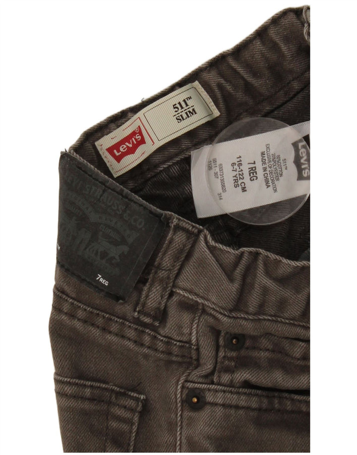 Levi's Jungen 511 Slim Jeans 6–7 Jahre W20 L20 grüne Baumwolle