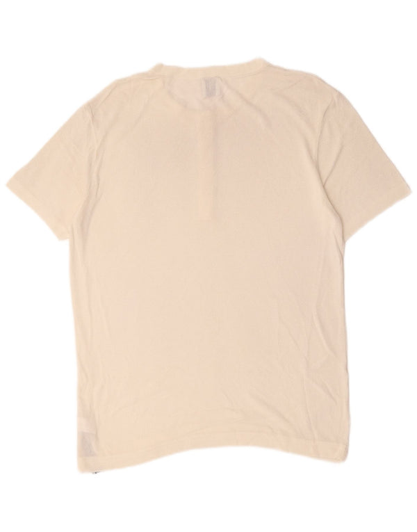 Zara Herren T-Shirt Top Large Weiß Viskose