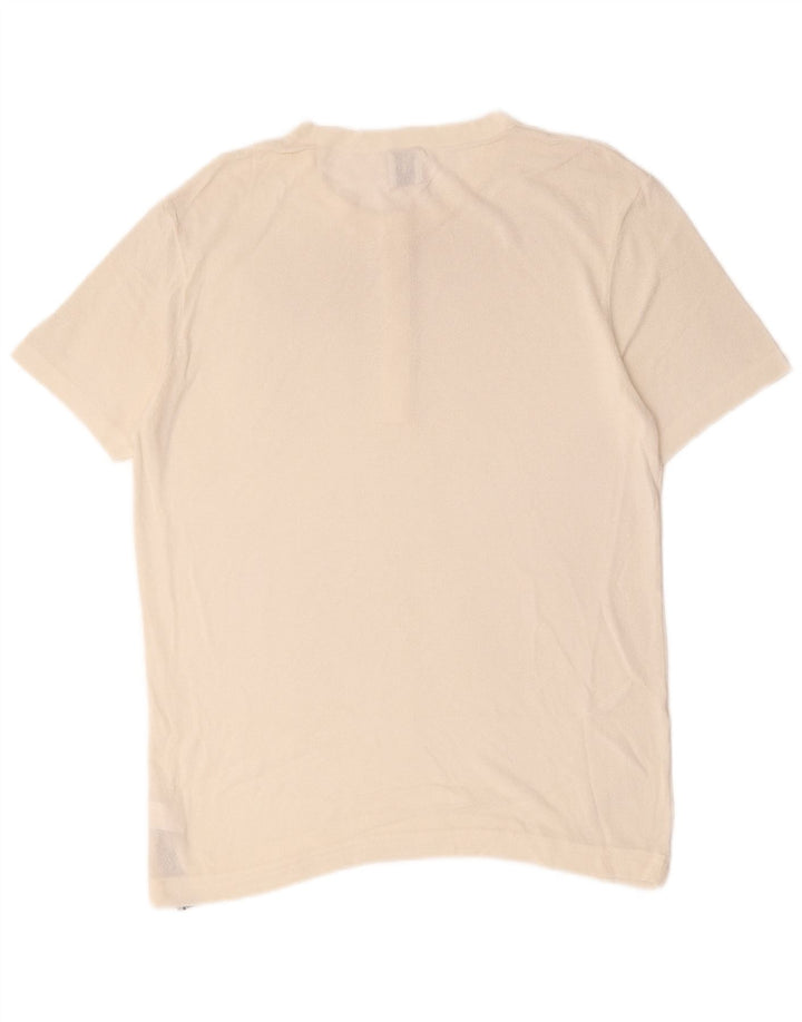 Zara Herren T-Shirt Top Large Weiß Viskose