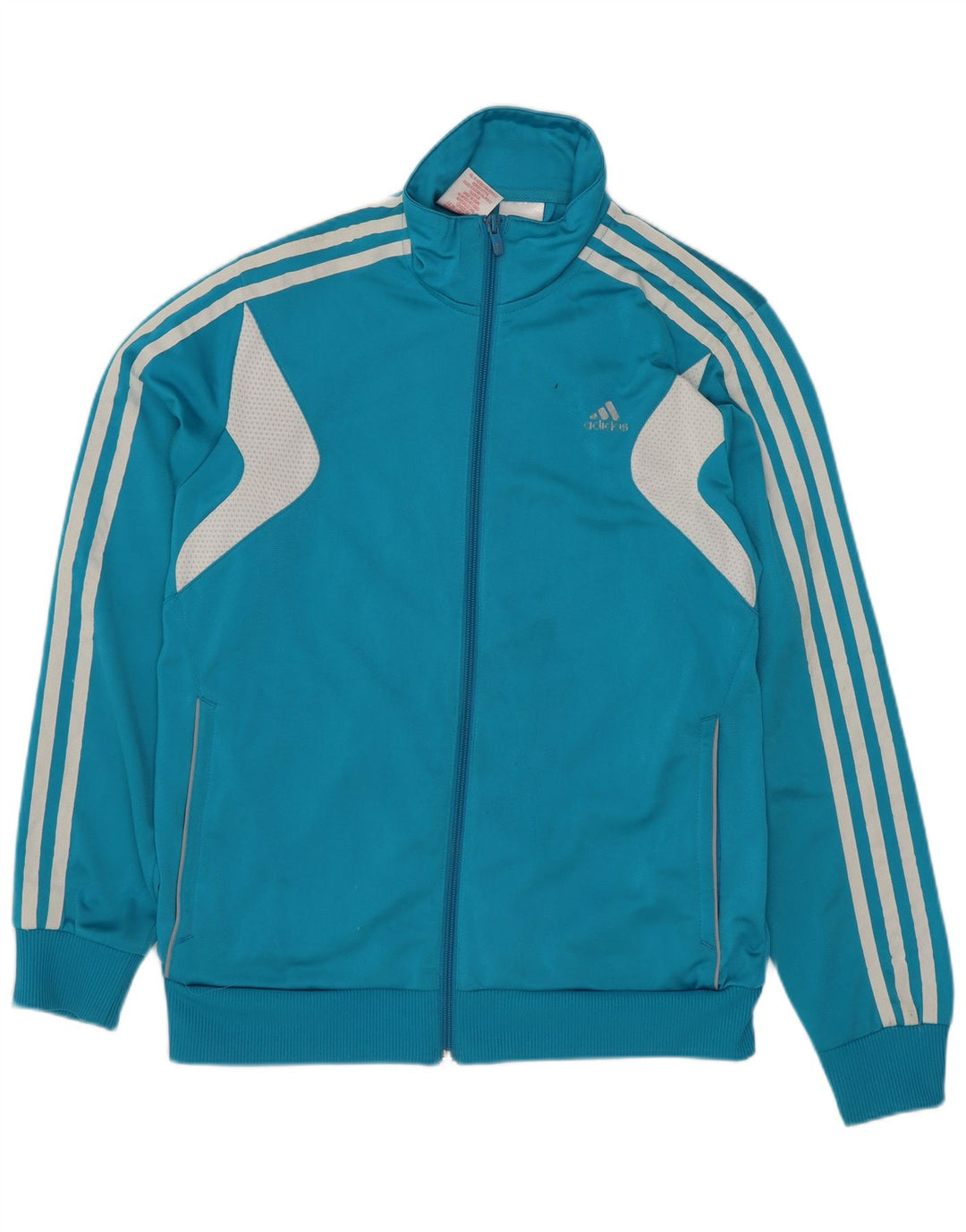 Adidas Jungen-Trainingsanzug-Top-Jacke, 13–14 Jahre, blaues Colourblock-Polyester