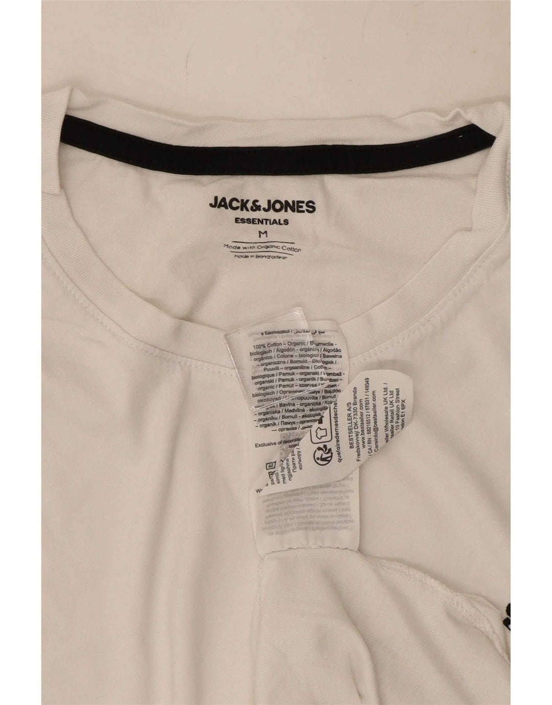 Jack & Jones Herren T-Shirt Top aus mittelweißer Baumwolle