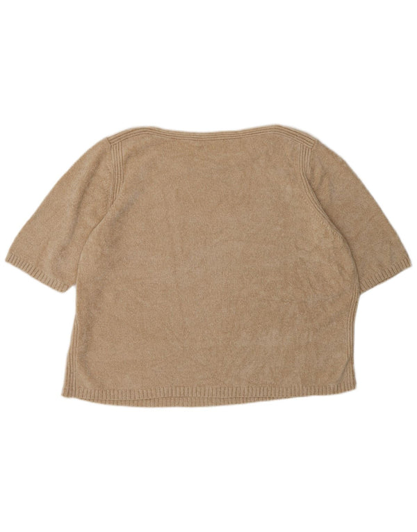 Marks & Spencer Damen-Pullover mit U-Boot-Ausschnitt, UK 22 3XL Beige