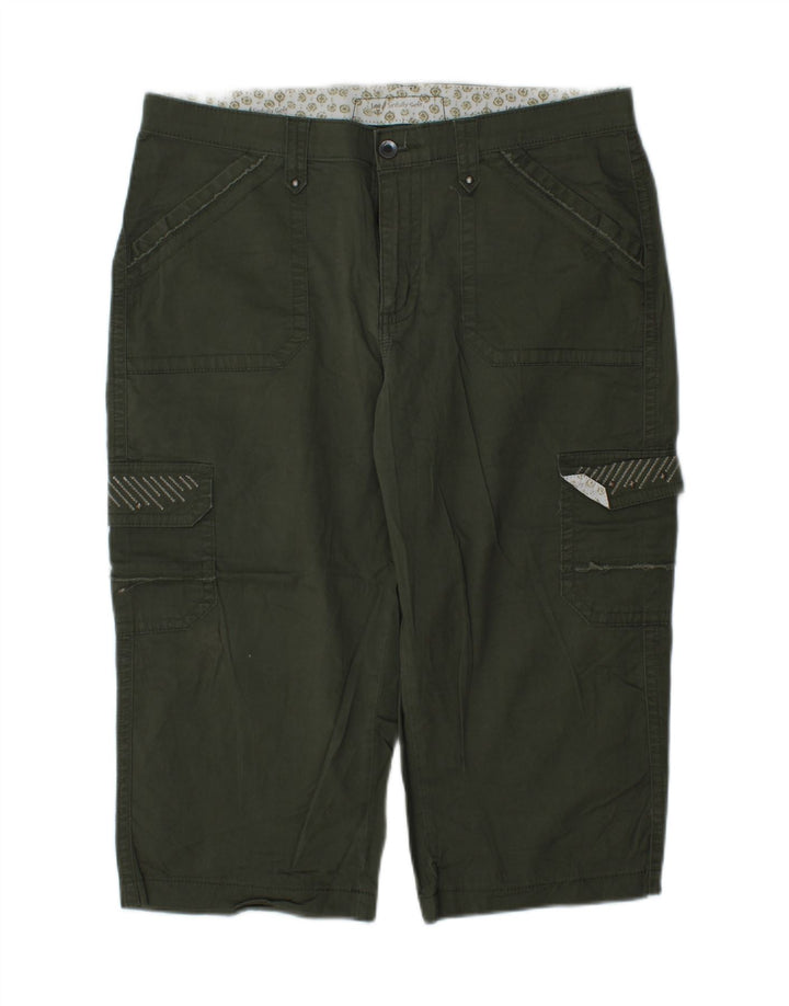 LEE Womens Cargo Bermuda Shorts US 16 2XL W36  Green Cotton Vintage Lee and Second-Hand Lee from Messina Hembry 