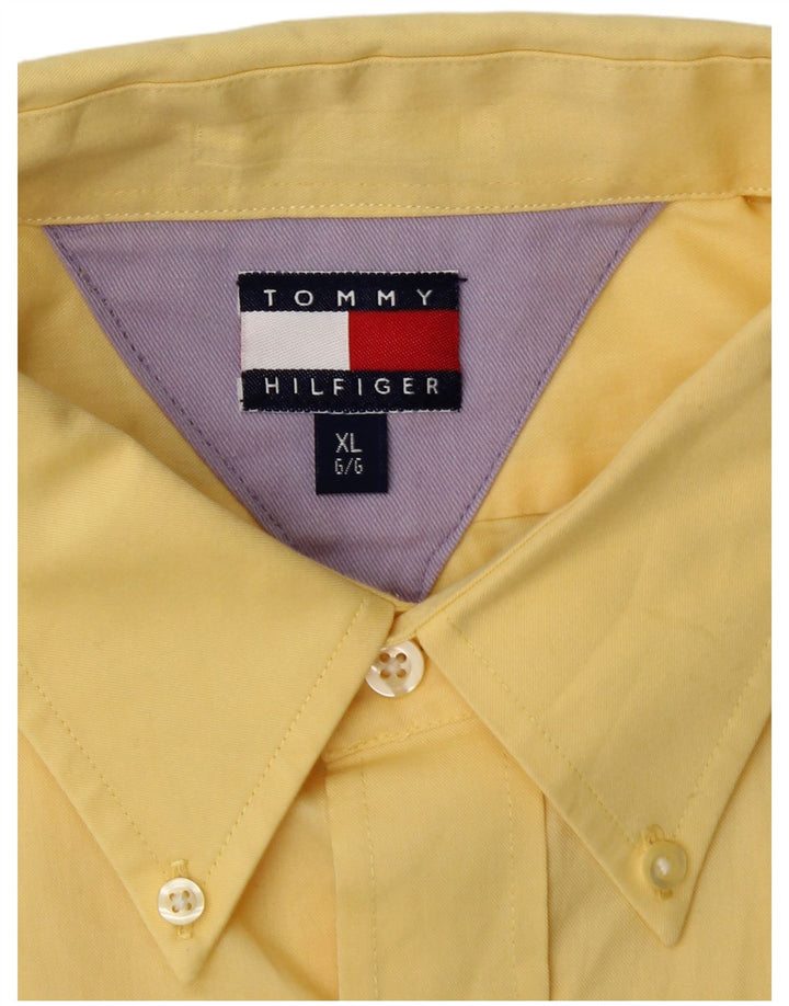TOMMY HILFIGER Herren Kurzarmhemd XL Gelb