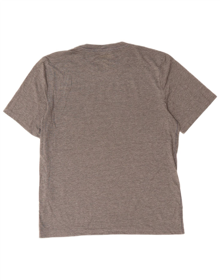 L.L.BEAN Leicht tailliertes Grafik-T-Shirt-Oberteil für Herren, Größe S, Grau meliert
