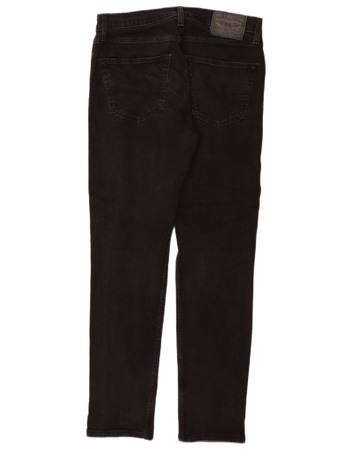 LEVI'S Herren 502 Tapered Jeans W32 L31 Schwarze Baumwolle
