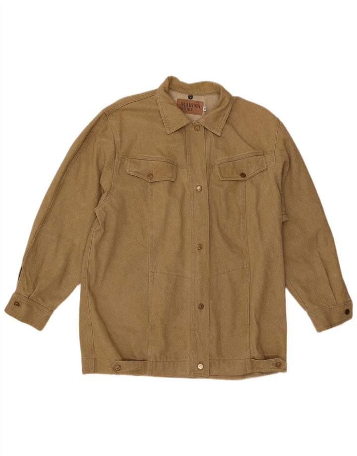 Marina Sport Damen-Jeansjacke in Übergröße, Größe 19, kleine Khaki-Baumwolle