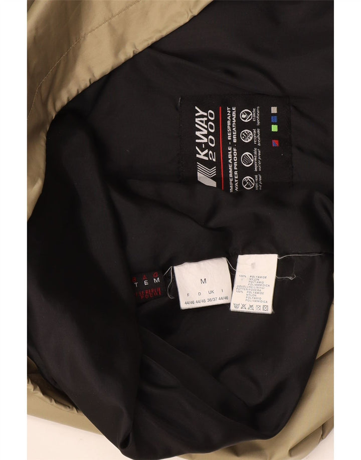 K-Way Herren-Regenjacke mit Kapuze, UK 38, Medium Khaki, Polyamid
