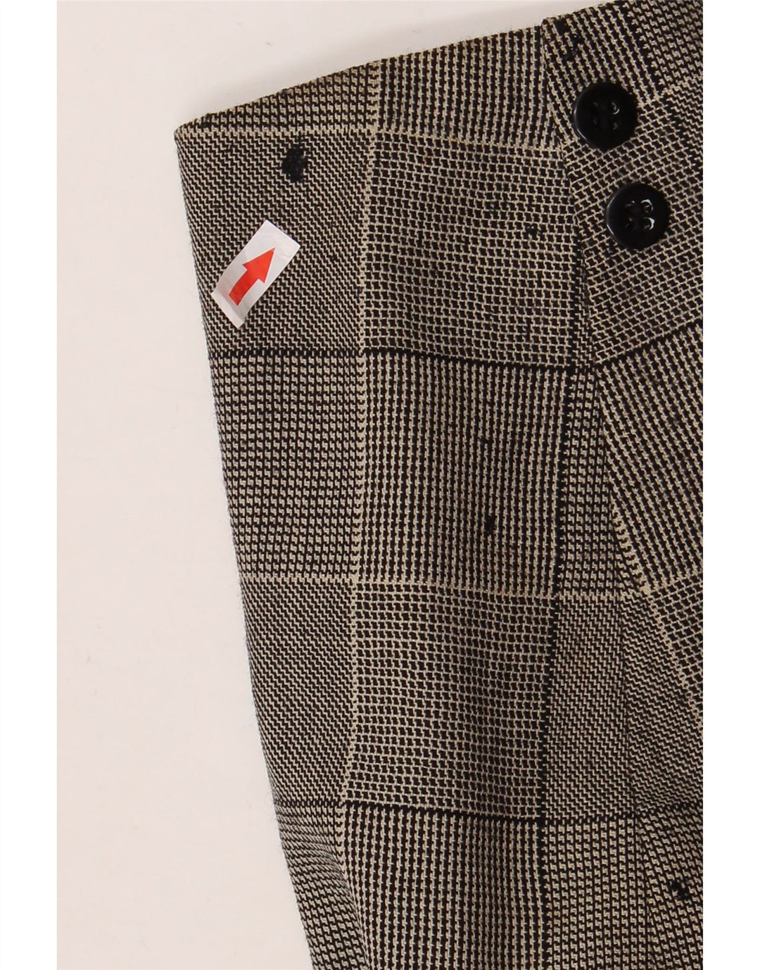 Jaeger Womens Crop 1 Button Blazer Jacke UK 10 Small Grau karierte Baumwolle