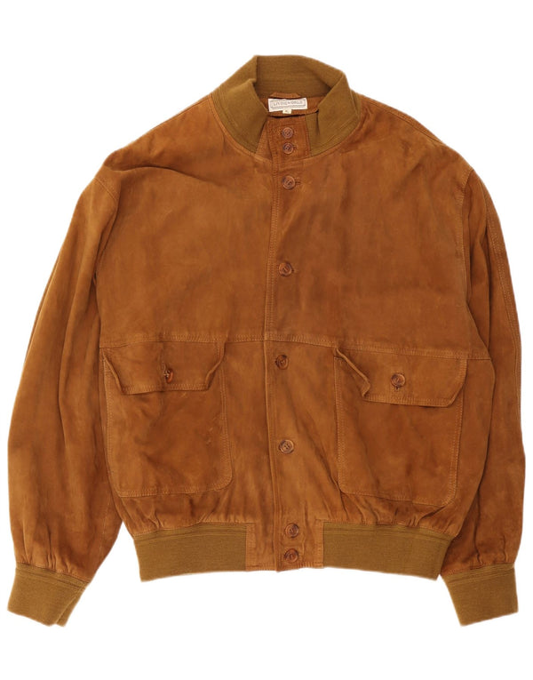 Living World Herren Wildleder Bomberjacke UK 42 XL Beige