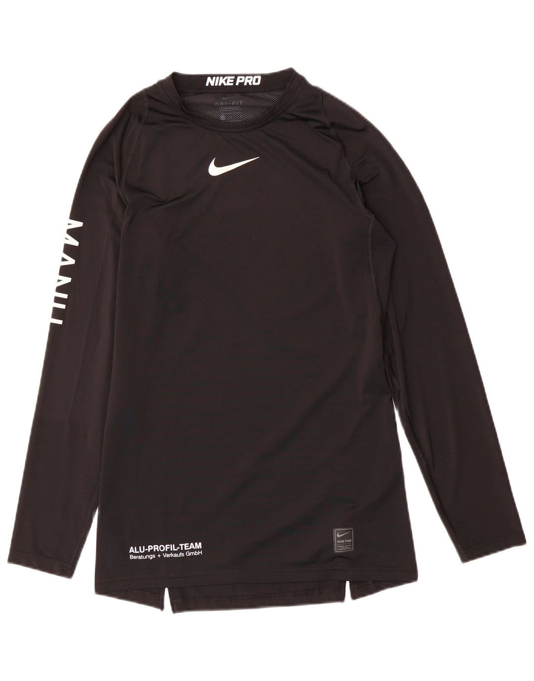 Nike Herren Dri Fit Graphic Top Langarm Großes schwarzes Polyester