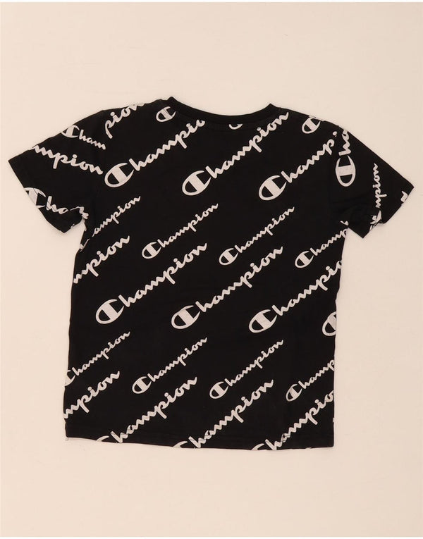 Champion T-Shirt mit Grafik für Jungen, 7–8 Jahre, Größe S, schwarze Baumwolle