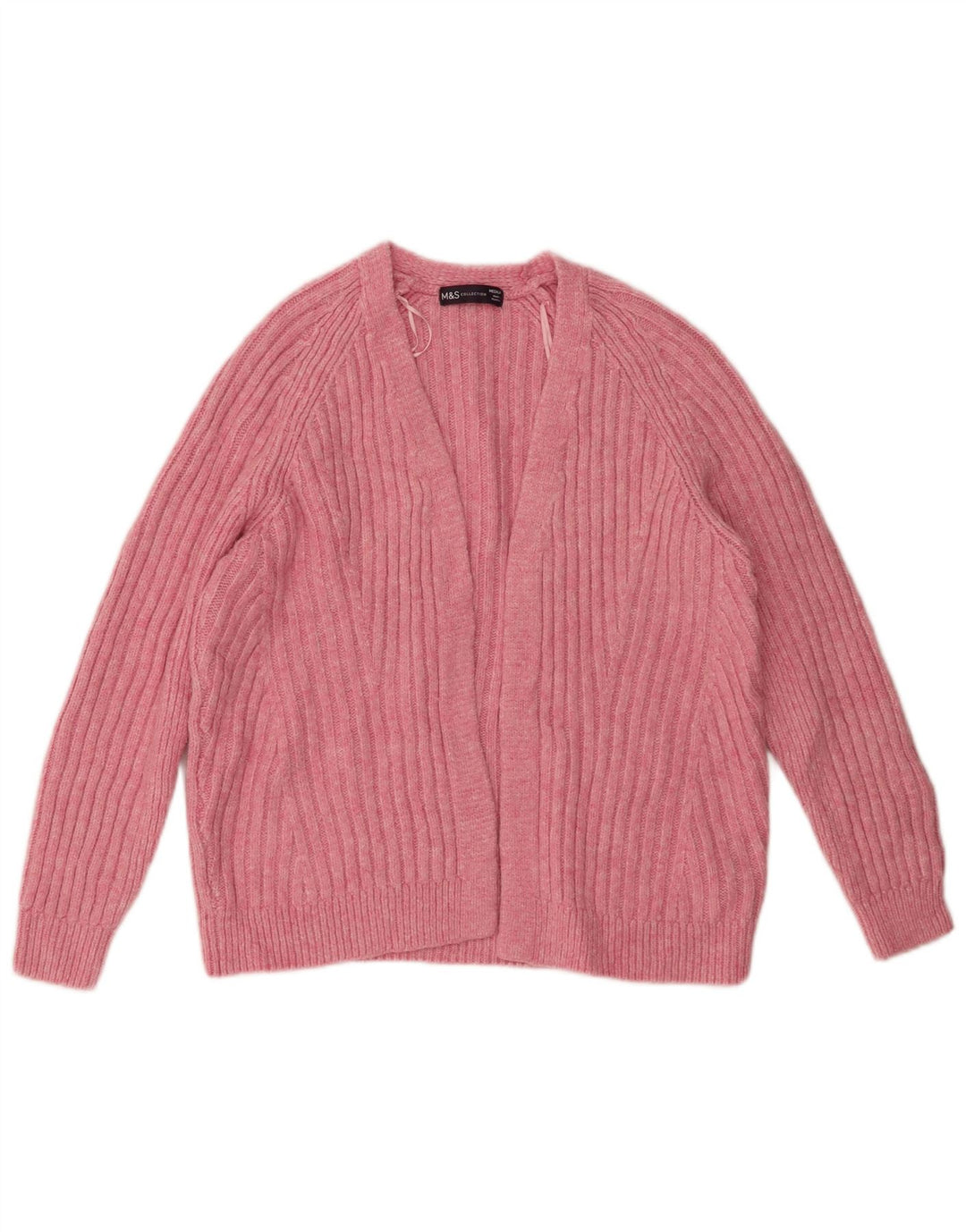Marks & Spencer Offener Damen-Cardigan-Pullover UK 14 Mittelrosa Acryl
