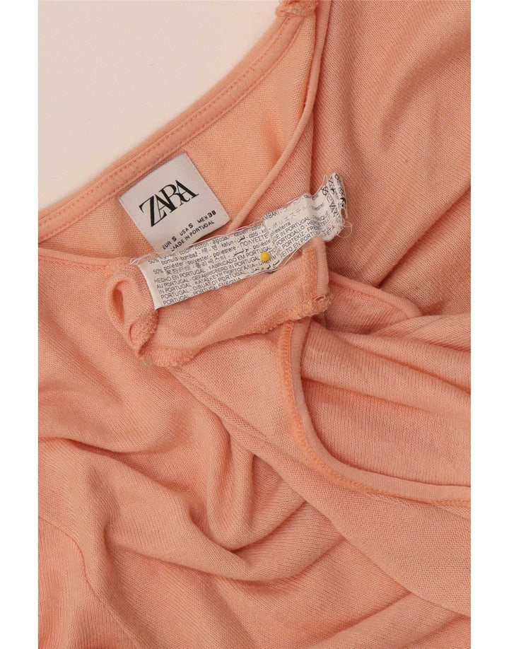 Zara Herren T-Shirt Top Small Rosa Baumwolle