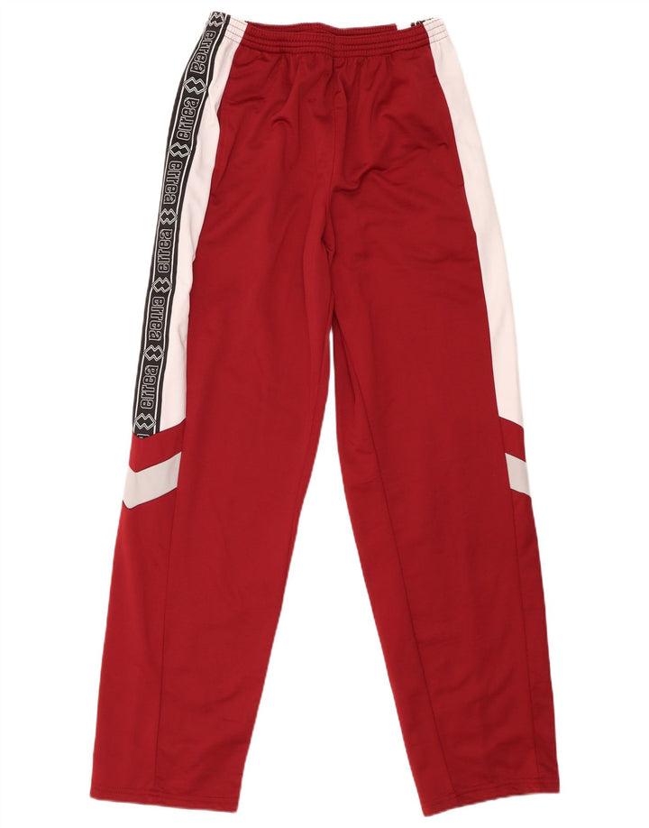 Errea Herren-Trainingshose mit Grafik, groß, Burgunderrot, Farbblock-Polyester