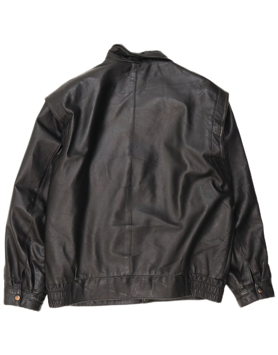 VINTAGE Herren Lederjacke UK 40 Großes schwarzes Leder