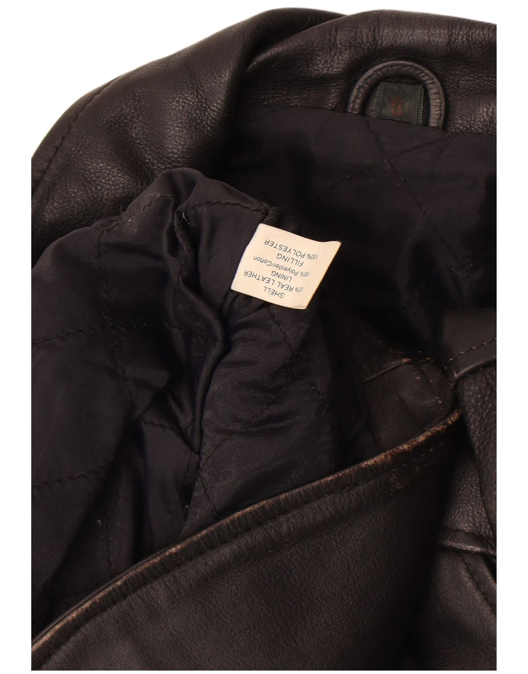 Vintage Herren Leder Bikerjacke UK 36 Kleines schwarzes Leder