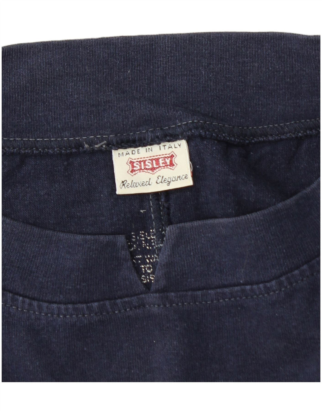 Sisley Womens Graphic Oversized Sweatshirt Pullover UK 14 Medium Marineblau