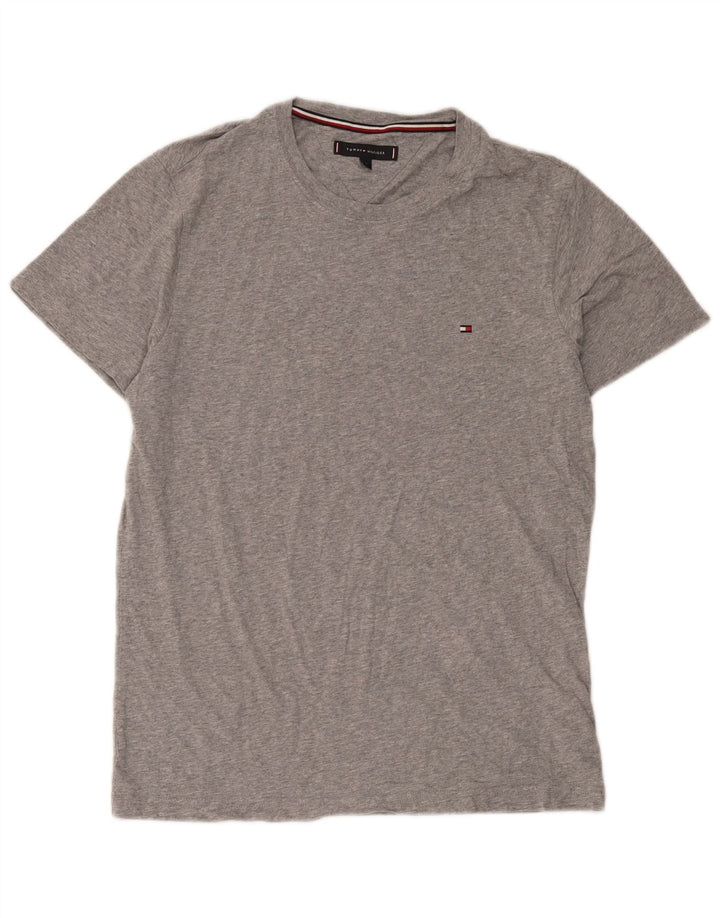 Tommy Hilfiger Herren T-Shirt Top mittelgraue Baumwolle