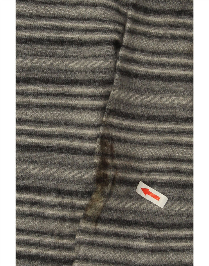 Marlboro Classics Herren-Pullover mit Rundhalsausschnitt, XL, grau gestreift