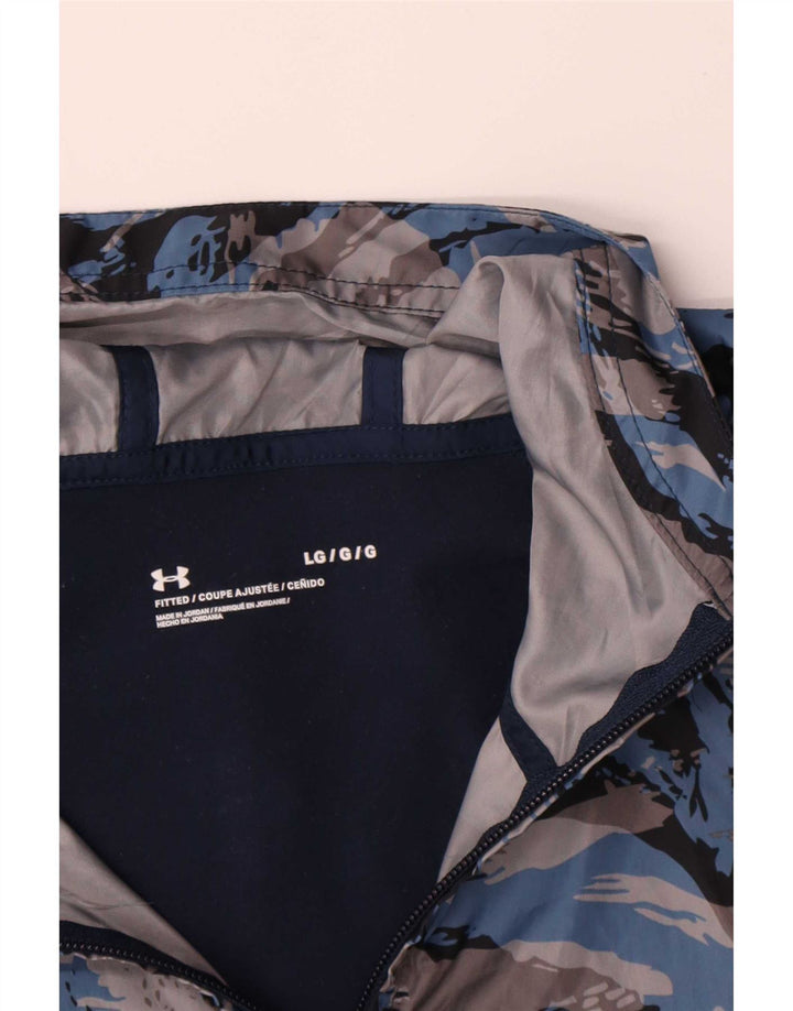 Under Armour Herren-Trainingsanzug mit Kapuze, Pullover, Größe L, Marineblau, Tarnung