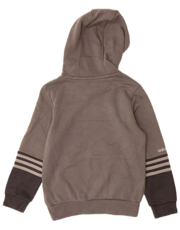 Adidas Jungen Graphic Hoodie Pullover 7–8 Jahre graue Baumwolle