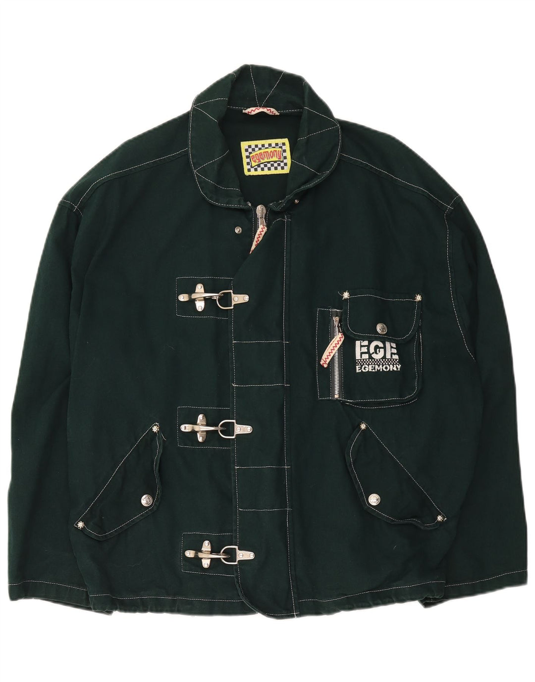Egemony Herren Graphic Utility Jacke UK 42 XL Grün Polyester