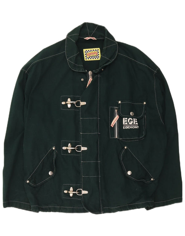 Egemony Herren Graphic Utility Jacke UK 42 XL Grün Polyester