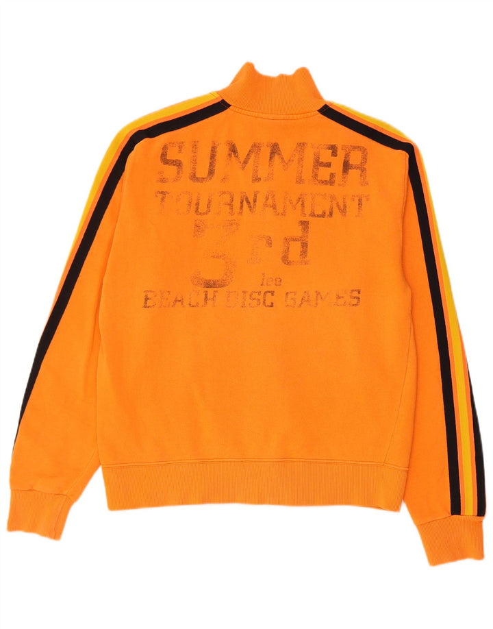 Lee Damen-Trainingsanzugoberteil mit Grafik, UK 14, Mittelorange, Farbblock